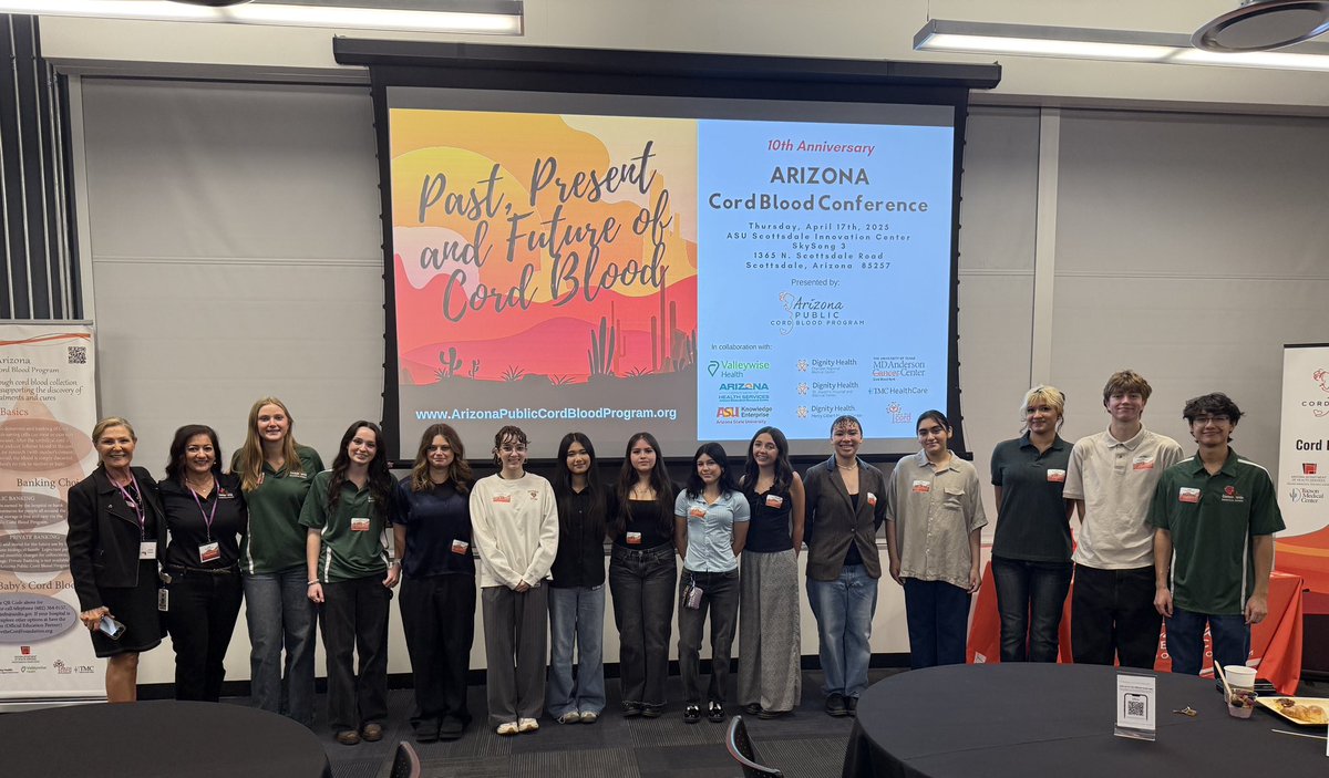 I’m so excited for these juniors to be able to attend their 1st national conference. Arizona Cord Blood Conference #azcbc25