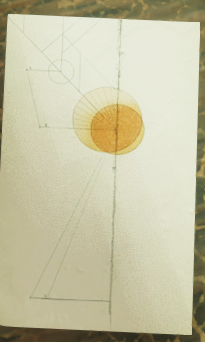gibapsp's tweet photo. @MrRoflWaffles one have a lot of circles intersected by lines, just like the 9 imagery. 

But the scales vary and they are all conected/intersected in some way.  in the middle of it i shows some sorth of two planes in parallel goint infintly to an Vanishing point. https://t.co/W2LmzoXAKD