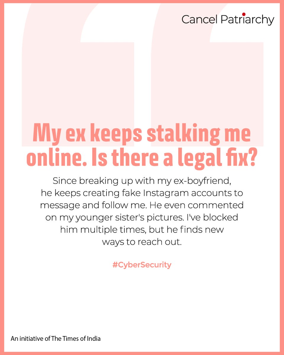 We' re here to help if you have similar questions or need clarity on other legal issues. Write to us with your queries anonymously and we will endeavor to publish detailed answers on our website.

Reach a trusted legal expert on cancelpatriarchy.in

#CancelPatriarchy #TOI