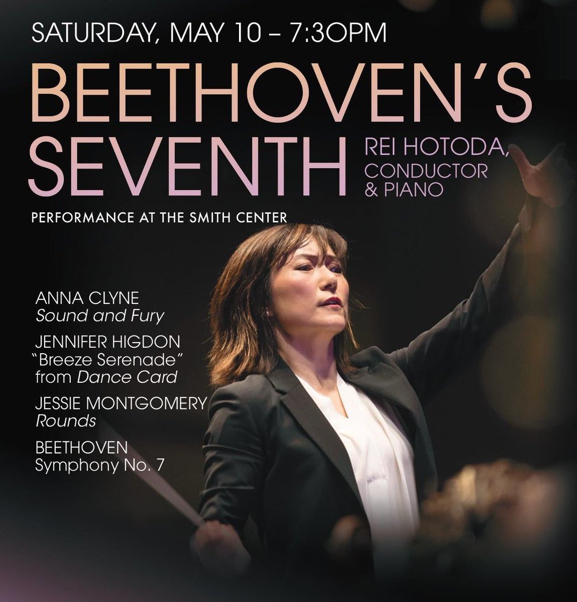 YOUR Las Vegas Philharmonic welcomes Guest Conductor &amp; Pianist, Rei Hotoda on May 10th! Call 702.749.2000 or visit LVPhil.org for tickets!