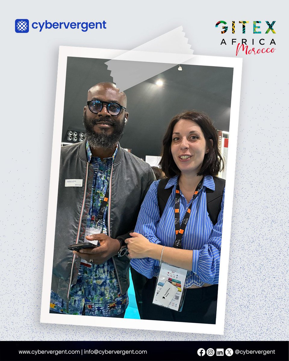 cybervergent's tweet image. At @GITEXAfrica, we joined some of the continent’s brightest minds to engage, exchange, and envision what’s next.

GITEX reminds us that the future of technology isn’t built in silos, it’s built in platforms like this. Beyond the networking and tech showcases, it’s about shaping