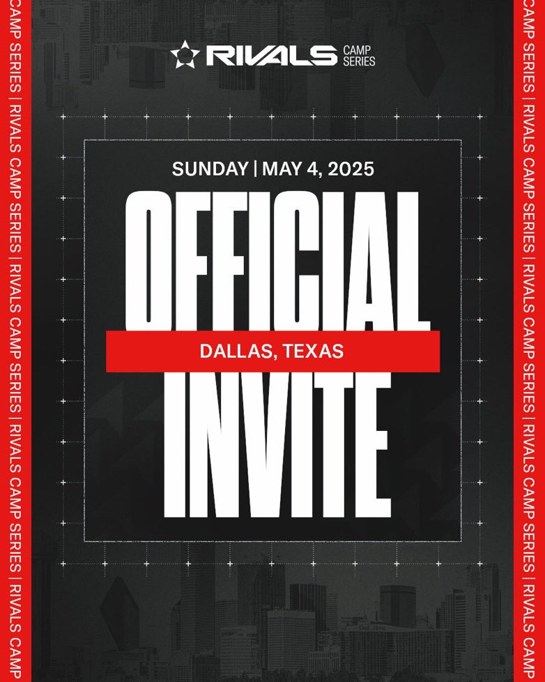 Johnnie “TRE”Fitzgerald III (@jfitz_iii) on Twitter photo Thank you for the Rivals Invite ❗️
<a href="/rohawksfootball/">Red Oak Hawks Football</a>
<a href="/RivalsCamp/">Rivals Camp Series</a> <a href="/Rivals/">Rivals</a> <a href="/CoachTraun/">Traun Roberson</a> <a href="/HawkHypeMan/">Jensen Jackson</a> Thank you for the Rivals Invite ❗️
<a href="/rohawksfootball/">Red Oak Hawks Football</a>
<a href="/RivalsCamp/">Rivals Camp Series</a> <a href="/Rivals/">Rivals</a> <a href="/CoachTraun/">Traun Roberson</a> <a href="/HawkHypeMan/">Jensen Jackson</a>