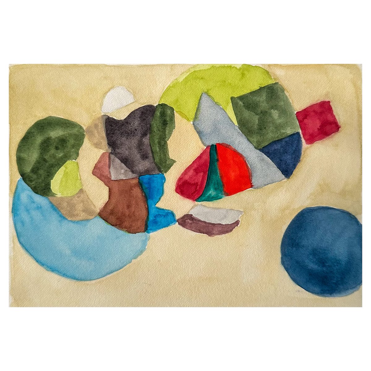 the Smith are unmatched.

Watercolor on paper.