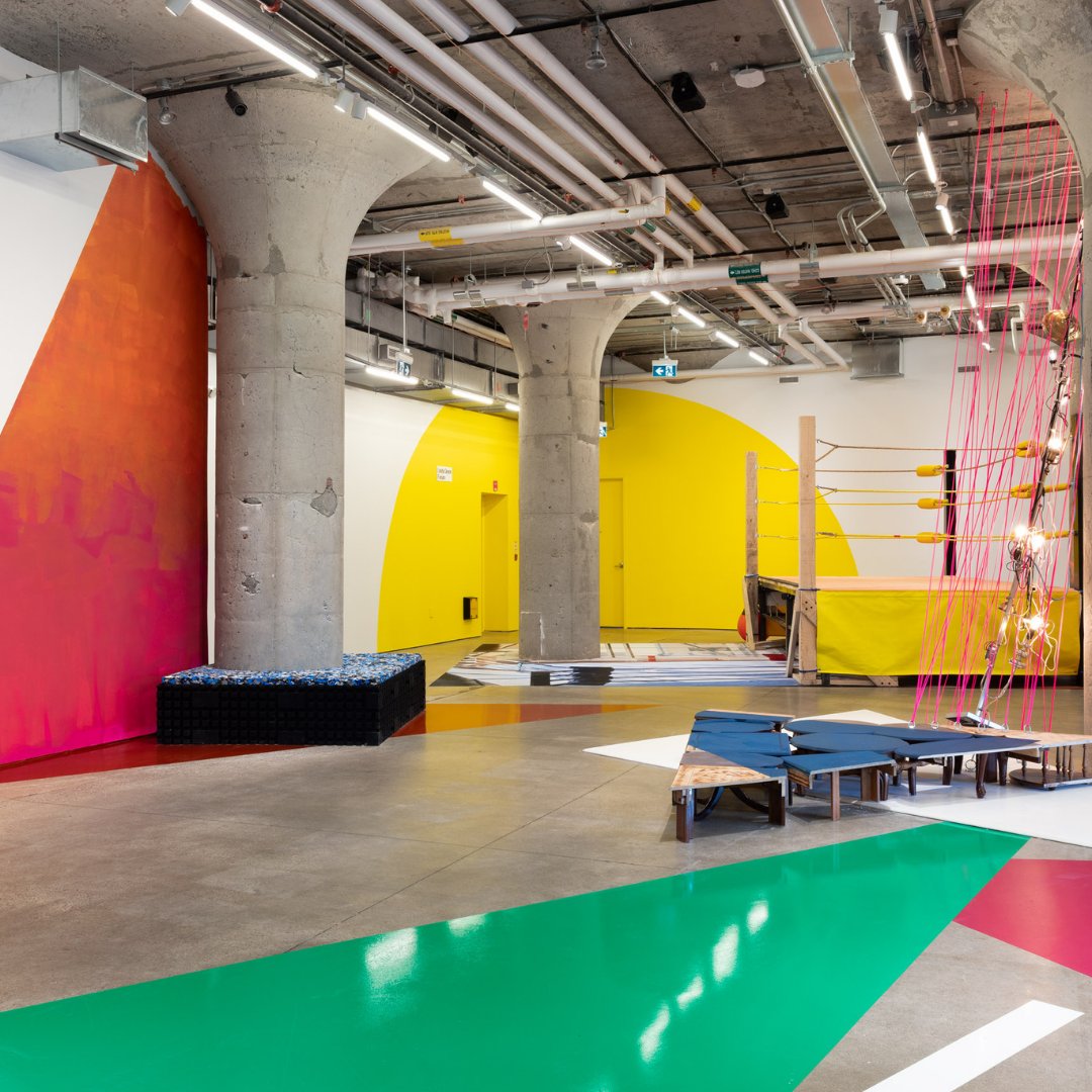 Welcome back to MOCA! The Spring 2025 season has officially opened. 

Book your tickets today! bit.ly/3A252TX

📸 Jessica Stockholder, “The Squared Circle: Ringing,” installation view, MOCA Toronto, 2025. © Jessica Stockholder. Photo: LF Documentation.