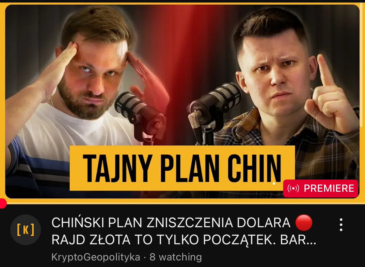 KryptoGeopolityka. (@kryptogeopoli) on Twitter photo Jaki jest plan Chin na pompowanie złota i detronizację dolara ? 🇨🇳
Czy <a href="/BartosiakJacek/">Jacek Bartosiak</a> myślał że chcemy go porwać ? 😅
O tym oraz innych ciekawych tematach geopolitycznych w kontekście inwestycyjnym rozmawiamy w najnowszym odcinku KryptoGeopolityka.
Link w komentarzu 👇 Jaki jest plan Chin na pompowanie złota i detronizację dolara ? 🇨🇳
Czy <a href="/BartosiakJacek/">Jacek Bartosiak</a> myślał że chcemy go porwać ? 😅
O tym oraz innych ciekawych tematach geopolitycznych w kontekście inwestycyjnym rozmawiamy w najnowszym odcinku KryptoGeopolityka.
Link w komentarzu 👇