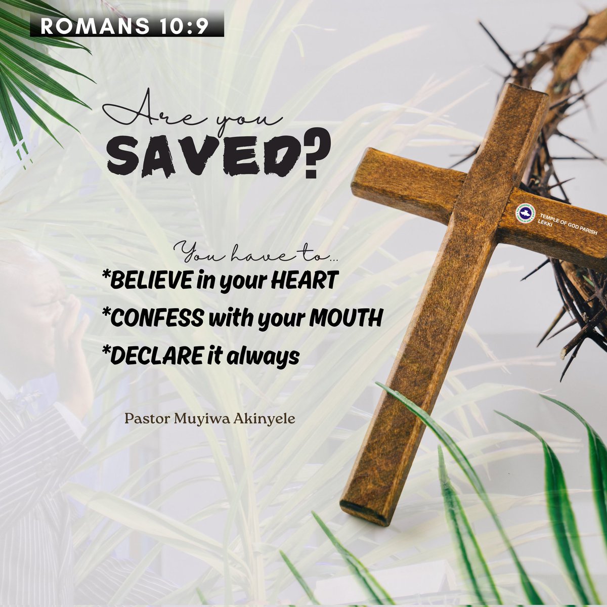 RccgTempleofGod's tweet photo. "You cannot earn your way to heaven, but you can lose your way if you stop trusting in Christ.

He was made perfect and became the author of eternal salvation to all who obey him" (Hebrews 5:9). https://t.co/JSvVO8PD7p