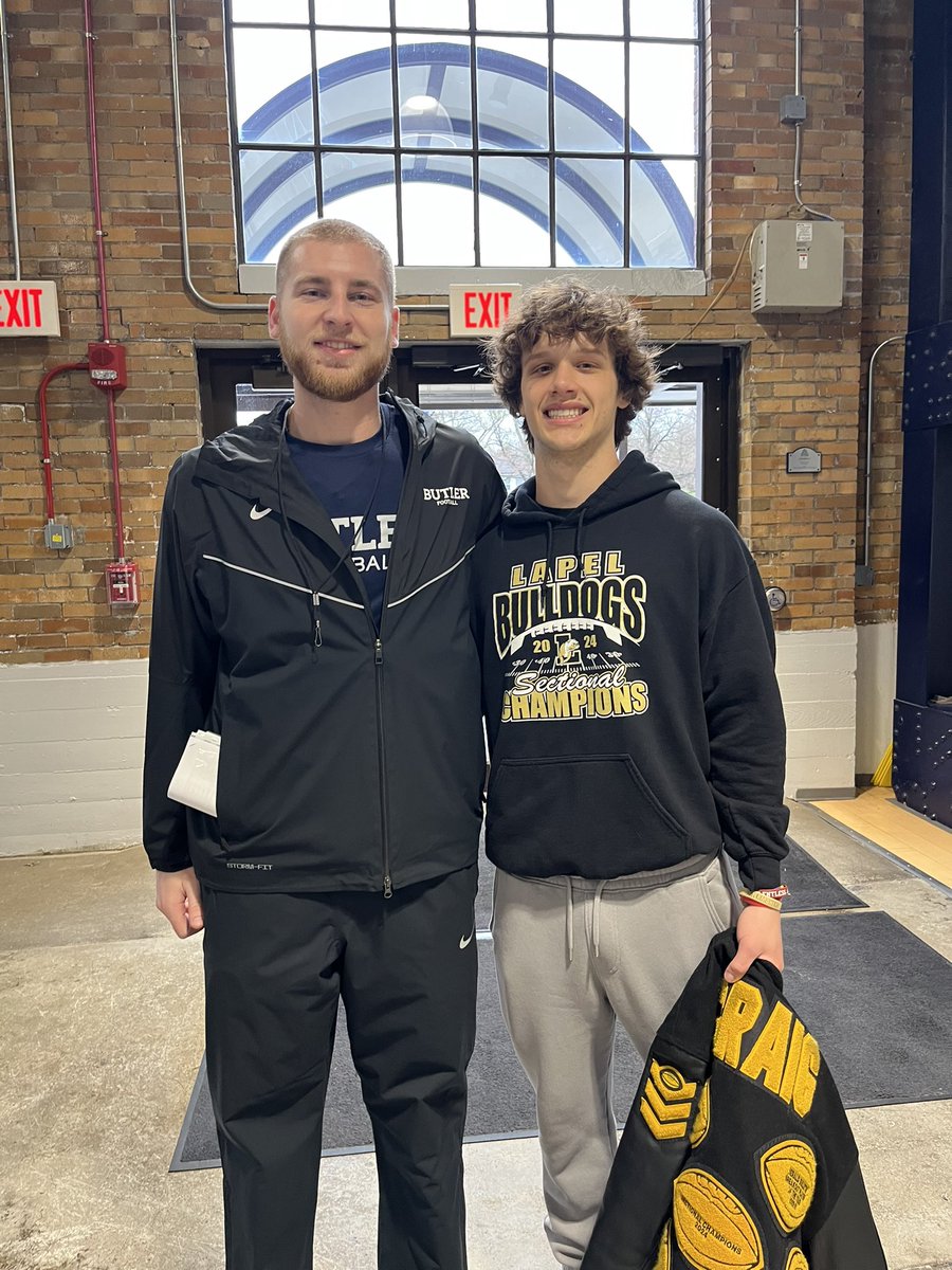 Devincraig2026's tweet photo. Can’t wait to be back at @ButlerUFootball this Saturday for their spring game! I always look forward to being on campus and seeing the coaches!! @CoachSchott_BU @coachklynch @KyleNeddenriep @hunt_Rob @IndianaPreps @PrepRedzoneIN @IndyWeOutHere @QBHitList @LapelFootball https://t.co/sHXv2L3QY2