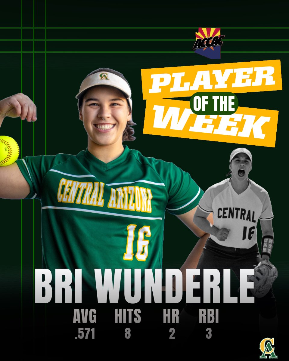 Are we surprised? 😈 

Bri is our ACCAC player of the week with a huge offensive week last week! We are so proud of her! 💪🏼🥎💚