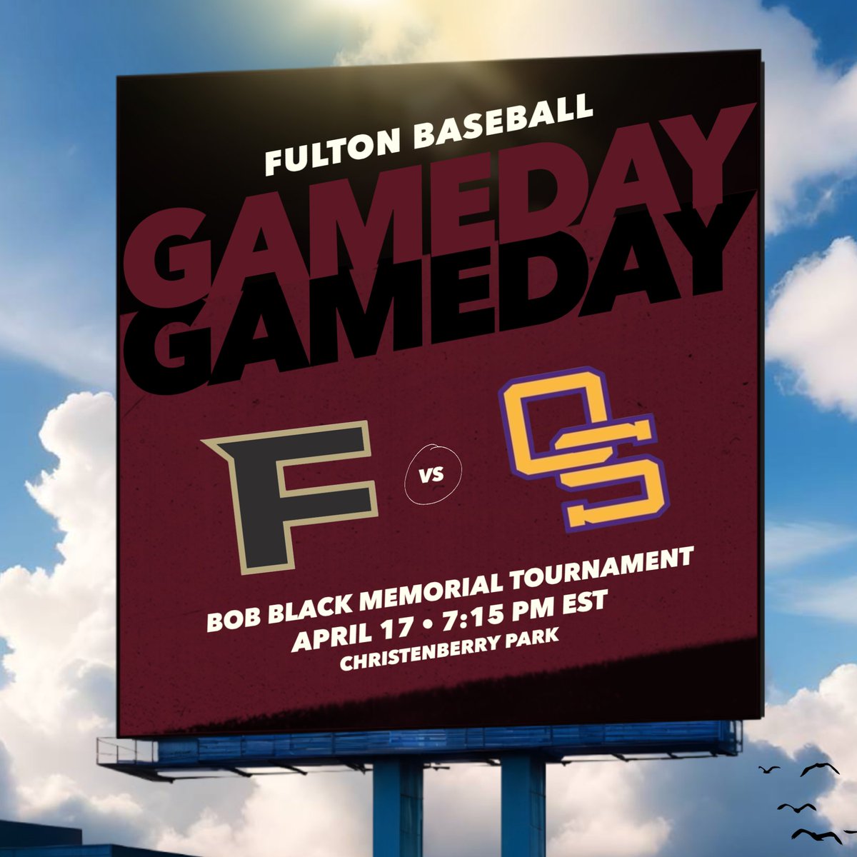 The Fulton Falcons are back in action tonight at Christenberry Park in the first night of The Bob Black Memorial Tournament. The Falcons will face the Oliver Springs Bobcats at 7:15. Come out to The Berry for a great night of baseball!