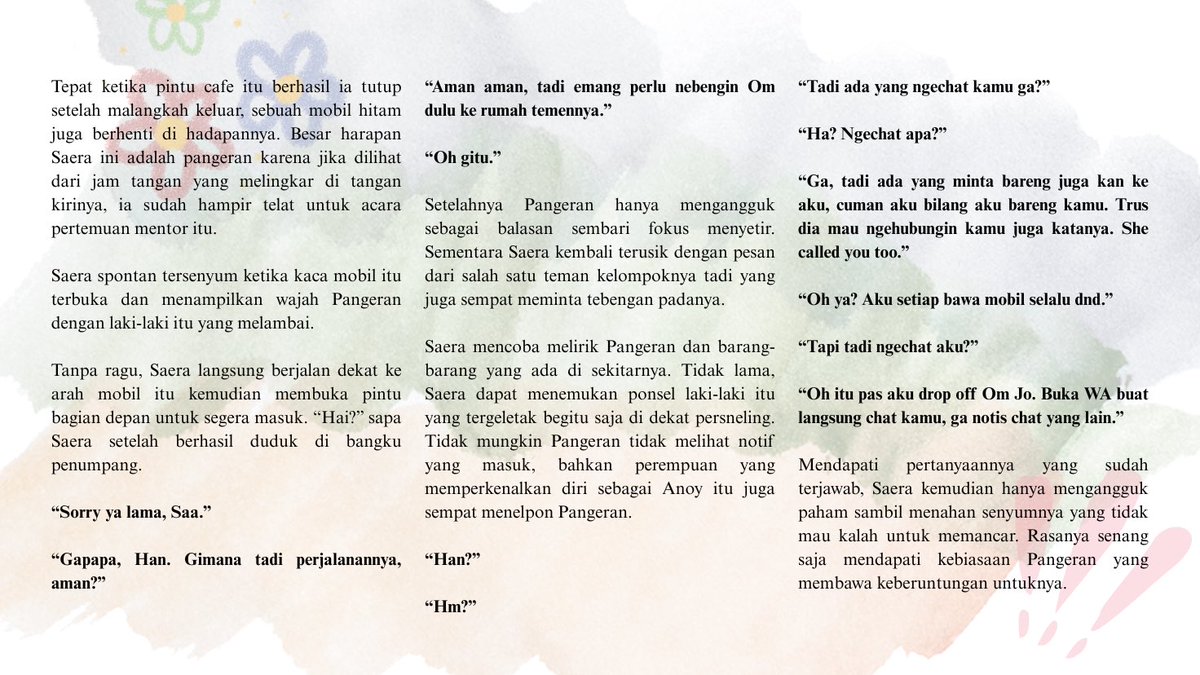delap8nlima's tweet photo. [NARASI KETINGGALAN] 

(author here! maaf banget bub, aku lupa naro narasi buat ketemuan pertama ehan dan sae☹️ baca yu narasi singkat yang lucu dan menggemaskan ini, sekian, love you bub🤤🌷) https://t.co/AxSGmEq1eH