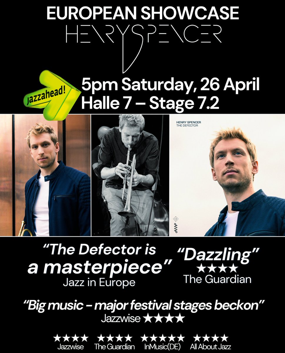 Performing European #showcase at <a href="/jazzahead/">jazzahead!</a> in #Germany on Saturday 26 April 5pm w/the awesome <a href="/AntLawGuitar/">Ant Law</a> Jamie Murray <a href="/robbrockway/">Rob Brockway</a> 🇩🇪 Come say hello! 
<a href="/Jazzwise/">Jazzwise</a> <a href="/LondonJazz/">UK Jazz News</a> <a href="/Jazzineu/">Jazz In Europe</a> <a href="/guardian/">The Guardian</a>
#jazz #jazzahead #jazzahead2025 #jazzaheadshowcases #jazzaheadshowcases2025