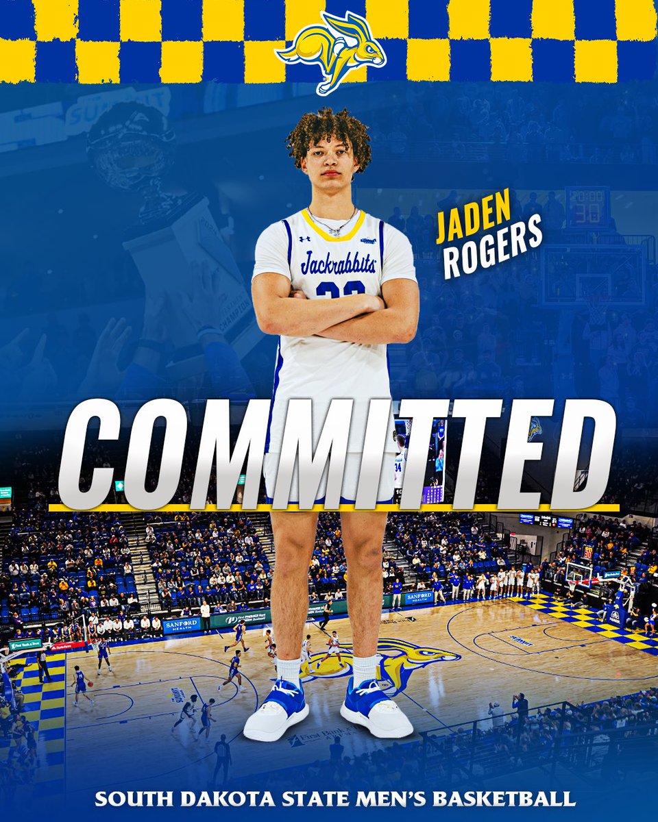 Jaden Rogers (@jadenrogers2206) on Twitter photo Blessed to announce I will be continuing my basketball career at South Dakota State University!!
#AGTG
<a href="/bpetersen22/">Bryan Petersen</a> <a href="/GoJacksMBB/">Jackrabbit Men’s Basketball</a>
<a href="/sunrisehoops/">Sunrise Basketball</a> Blessed to announce I will be continuing my basketball career at South Dakota State University!!
#AGTG
<a href="/bpetersen22/">Bryan Petersen</a> <a href="/GoJacksMBB/">Jackrabbit Men’s Basketball</a>
<a href="/sunrisehoops/">Sunrise Basketball</a>