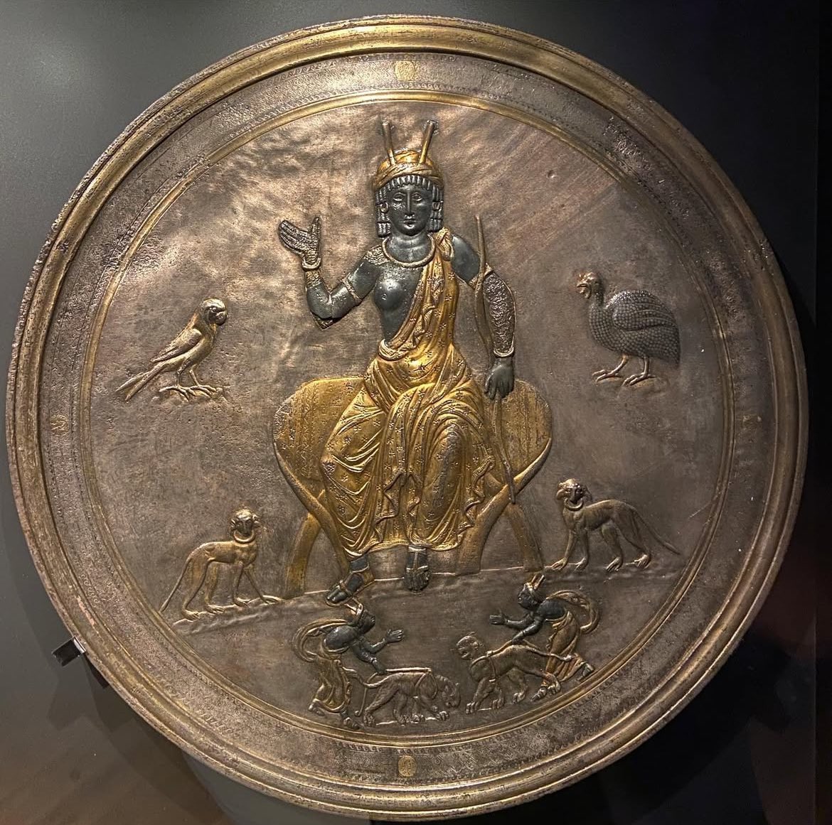 Idea of Bharat Mata is not some 1800s creation. 

This silver plate made around 6th-7th century portrays India personified.