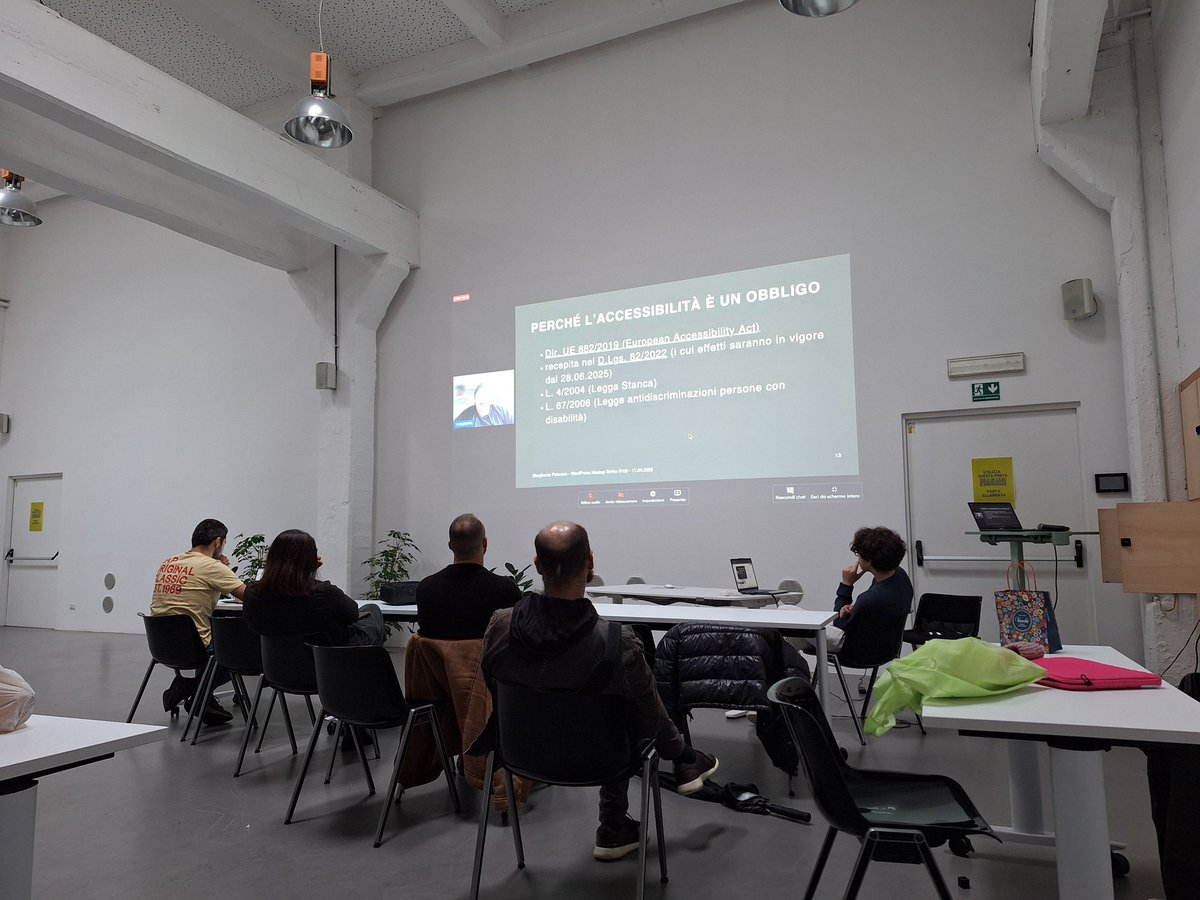 WordPress Torino Meetup #100!
Con Margherita Pelonara che ci parla di accessibilità 
<a href="/wptorino/">WordPress Torino</a> <a href="/wpitalia/">wordpress italia</a>