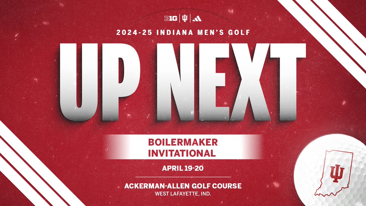 IndianaMGolf's tweet image. The Hoosiers will close the 2024-25 regular season at the Boilermaker Invitational. ⚪️🔴