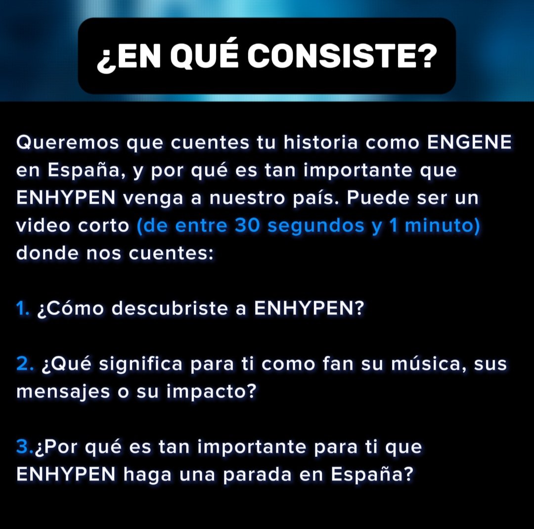 idolwave_'s tweet photo. ¿Y si tu historia como fan pudiera llegar hasta ENHYPEN?

Estamos creando un mini documental de los fans españoles para demostrar que España los espera con el corazón abierto.

¡Haz que se escuche tu voz! https://t.co/i0LtHYTZGl