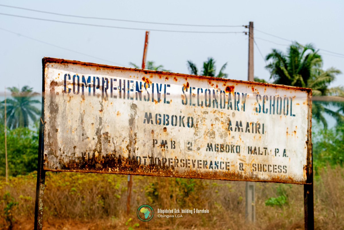 GramazeD's tweet photo. Next, we went to the Community Sec Sch, Mgboko Amairi in Obingwa LGA. What we saw was heartbreaking - buildings abandoned, roofs falling apart, and classrooms in terrible condition. How can children learn in an environment like this? We must do our best to help them return to sch https://t.co/LrRmbyQx1v