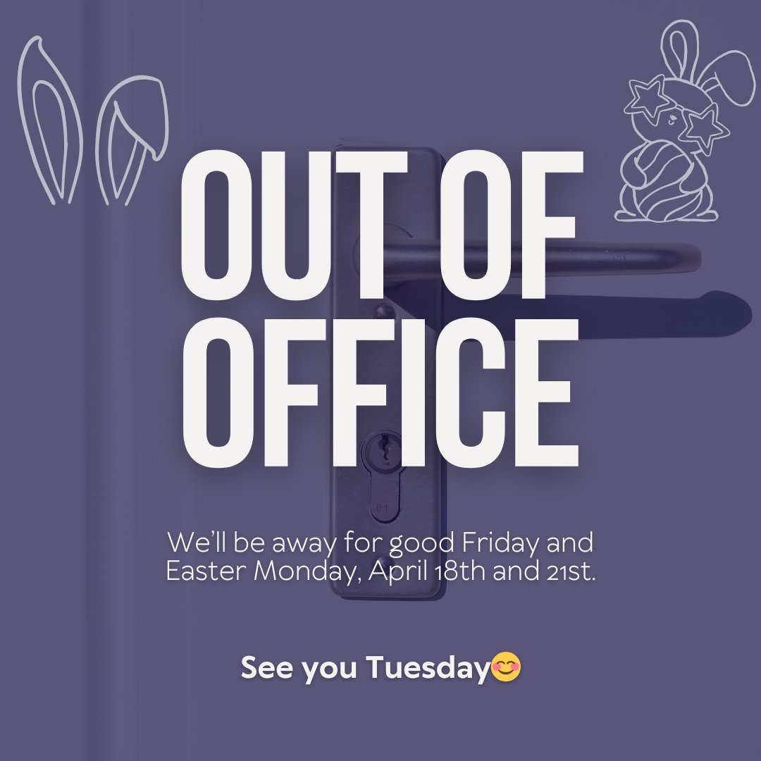 The CEED office will be closed for Good Friday (April 18) and Easter Monday (Apr 21).

Are you taking the long weekend off too? Got any plans?

#GoodFriday #EasterWeekend #CEEDCommunity