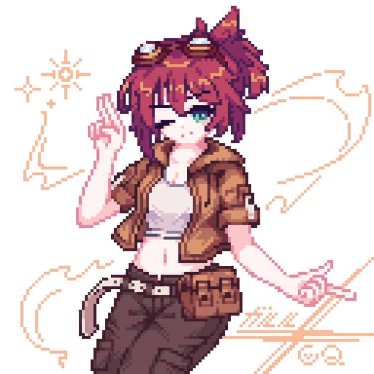 G4rU_Gahu's tweet image. 画了柯罗莎•诺奈特——《海沙风云》的女主,是给像素小伙伴画的
Krosa Nonet——《Far Away》
#pixelart #ドット絵