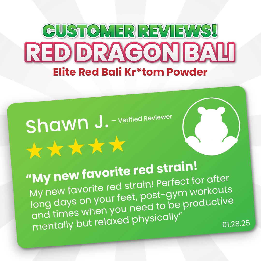 “My new favorite red strain!” — Shawn J. 🦛💬 

Relax with our Red Dragon Bali 🔴🐉 It’s 40% off right now… just sayin 😉