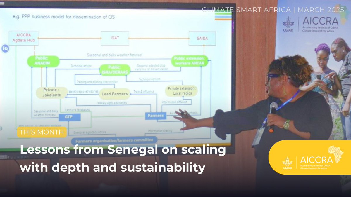 “The real impact of scaling up climate solutions is in our ability to listen to farmers’ realities &amp; adjust our approaches in line with their evolving priorities &amp; needs,” said <a href="/OmoNadWorou/">Nadine Worou</a>, Scientific Coordinator of AICCRA Senegal following a scaling workshop with partners.

In