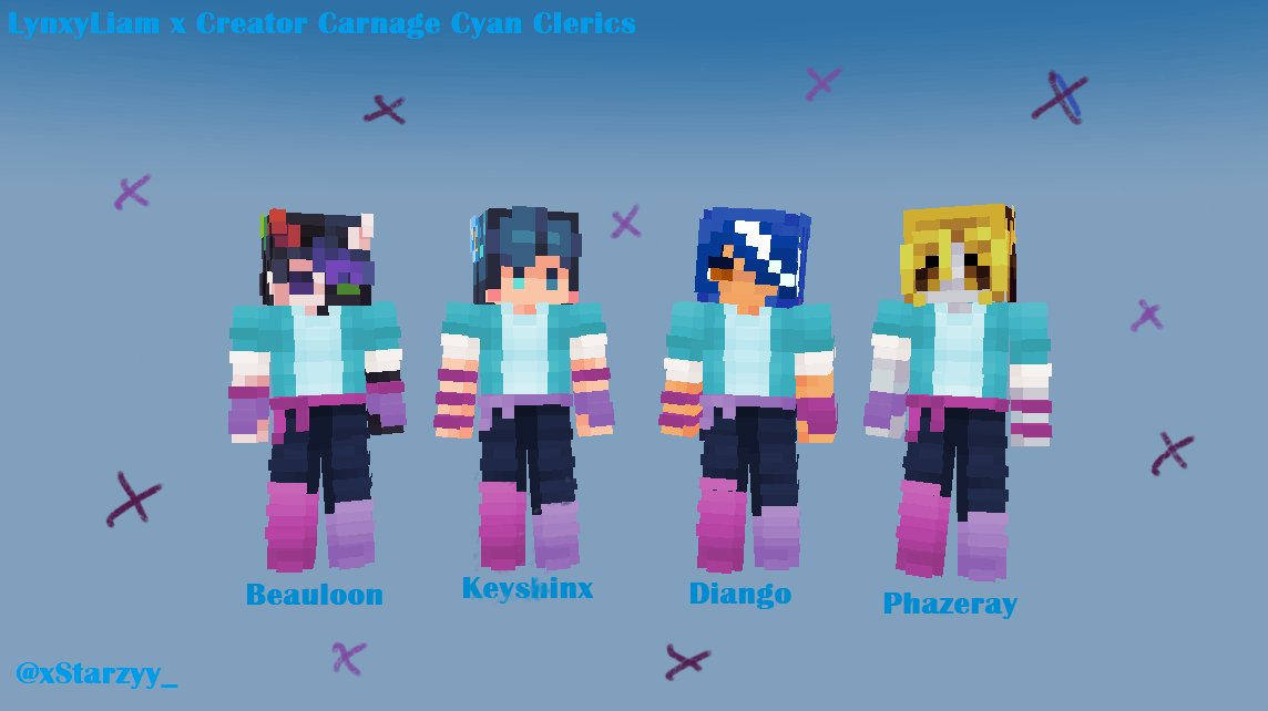 starzy🌌 (@xstarzyy_) on Twitter photo LynxyLiam x Creator Carnage Cyan Clerics!
-RT's always appreciated
-DL's in replies
{<a href="/PhazeRay/">Phaze Ray!</a> <a href="/Beauloon_/">Beauloon 🌱</a> <a href="/Diang0_/">Diango! 🎪🌟</a> <a href="/keyshinx/">Key</a> } LynxyLiam x Creator Carnage Cyan Clerics!
-RT's always appreciated
-DL's in replies
{<a href="/PhazeRay/">Phaze Ray!</a> <a href="/Beauloon_/">Beauloon 🌱</a> <a href="/Diang0_/">Diango! 🎪🌟</a> <a href="/keyshinx/">Key</a> }