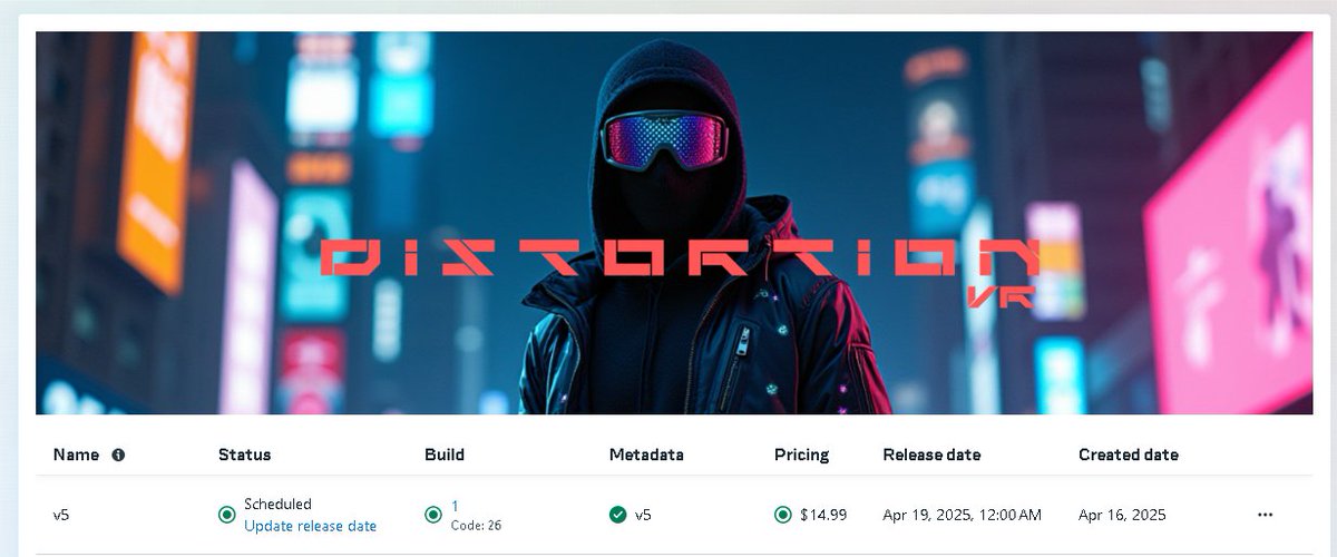 OutSourceDNB's tweet image. There was a mishap with the Meta store, but Distortion VR will still be out this weekend. I’ll also be giving away some free keys — stay tuned. #MetaQuest #Quest3 #Quest2 #VRGame #Cyberpunk #IndieDev #VRShooter #VRFPS #FPSGaming #VRGame