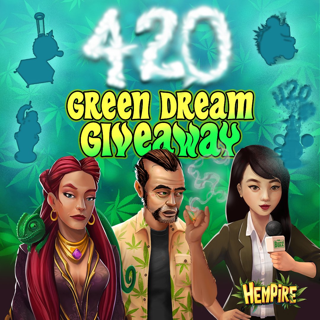 Hempiregame's tweet photo. 420’s rolling in fast and our 8th birthday is too! 🥳 The vibes? Higher than ever 😉 To mark the occasion, we're hooking YOU up with the 420 Green Dream Giveaway. 🎁

Check the #contests channel in our Discord for details:https://t.co/PiOlnJGv96

#hempiregame #hempire #contest https://t.co/PM3O06ztXj