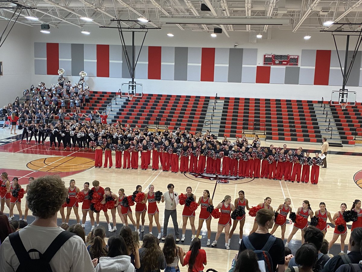 Celebrating our spring sports with a pep rally. Go DAWGS!! <a href="/AISDBowie/">Bowie High School</a>