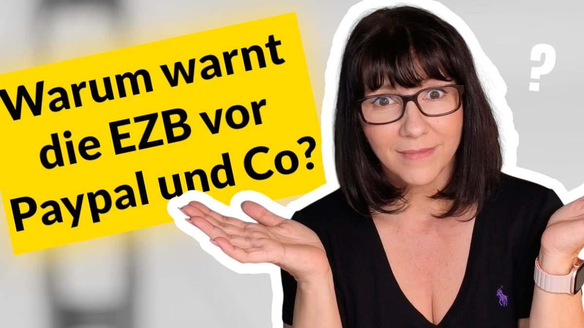 Warum warnt die EZB vor MasterCard, Visa und PayPal?
Oft steckt mehr dahinter als man denkt.

Kurz und knapp dazu im neuen Video:

youtu.be/_CAH2xhh2kQ?si…
