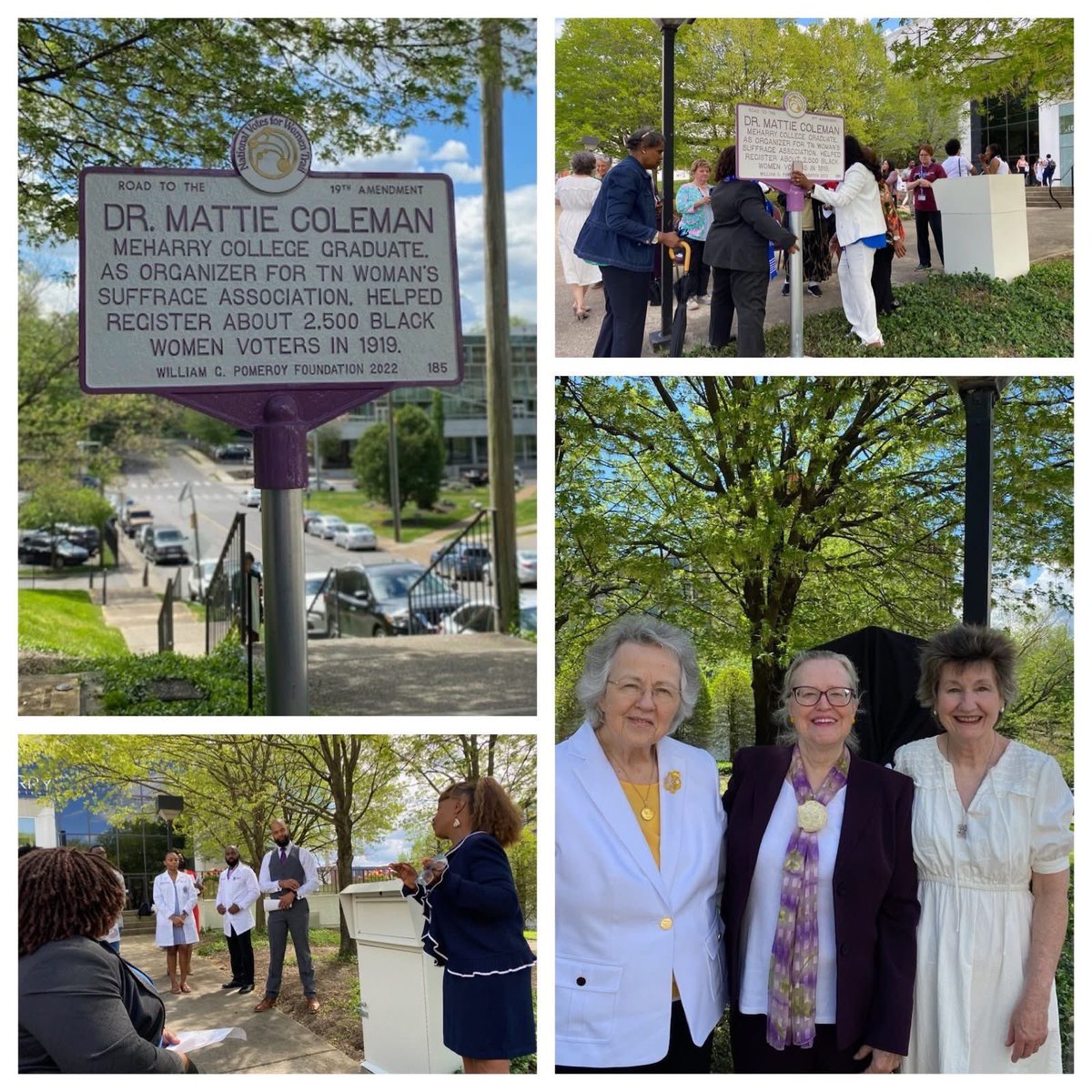 #Memories in 2023, Dr. Mattie E. Coleman’s historical marker was unveiled in Nashville. A trailblazer in medicine, women’s rights &amp; racial justice—her legacy lives on. We remember, we honor, we continue the work.
