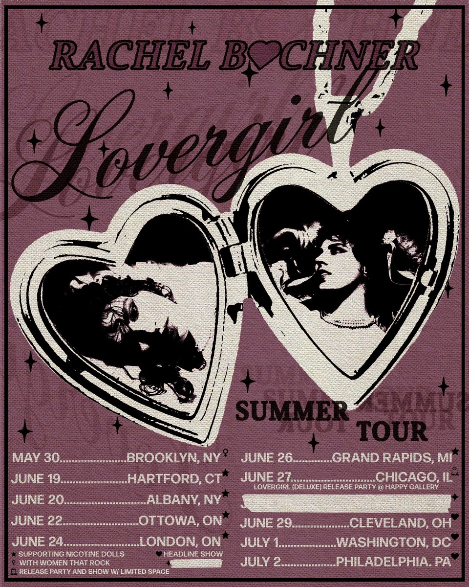 We’re taking this Lovergirl on the road! Tickets for Cleveland, DC, and Philly go on sale tomorrow at 9AM EST. Chicago’s release party tickets are on sale NOW! All links in my bio. 
Where will I see you? 💌