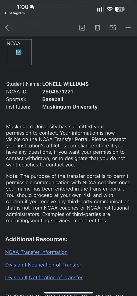 LonellBWilliams's tweet photo. 🚨Officially in the Transfer portal going into my Sophmore year with 3 years left of eligibility. Marketing/Business major.
6 ft l 195lbs l L/L 
DMs Open 
Number 513-439-4817 https://t.co/qByYVV7OPz