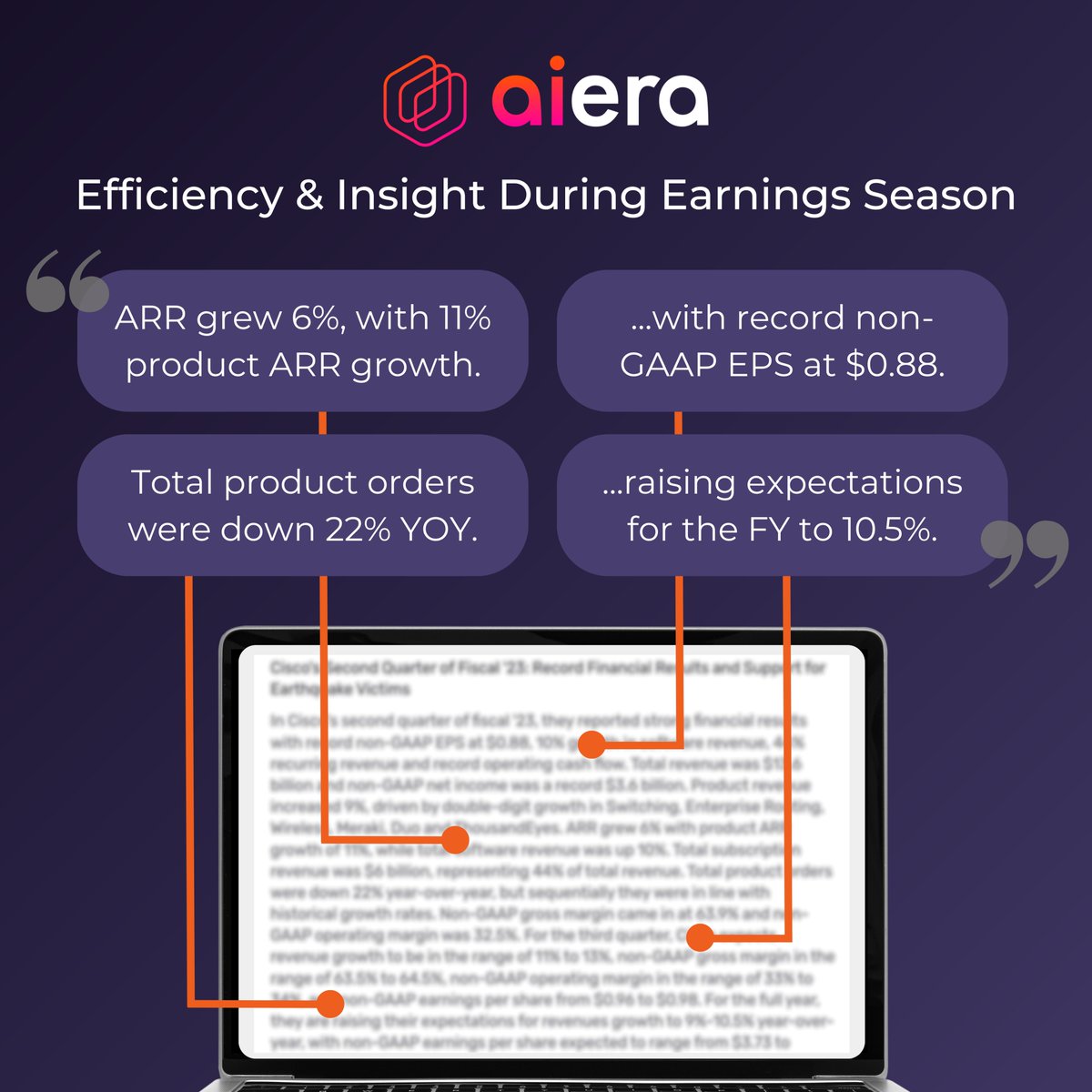 Aiera streamlines #earnings season by giving analysts and asset managers instant access to calls, transcripts, and event insights.

Stay ahead on your terms, with Aiera.

More info: aiera.com

#earningsseason #fintech #llm #genai #transcript
