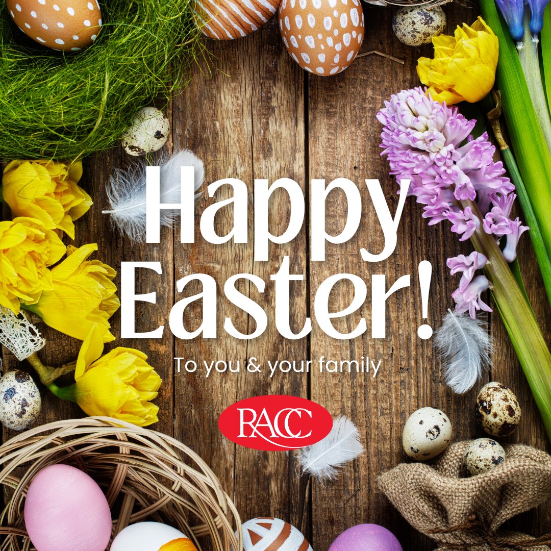 🌸🐣 Happy Easter from RACC! 🐰🌼Wishing all of our students, faculty, staff, and community members a joyful and peaceful Easter filled with hope, renewal, and time spent with loved ones. 💛 Enjoy the holiday and stay safe! 🌷 #HappyEaster #RACCProud #EasterBunny #EasterEggs