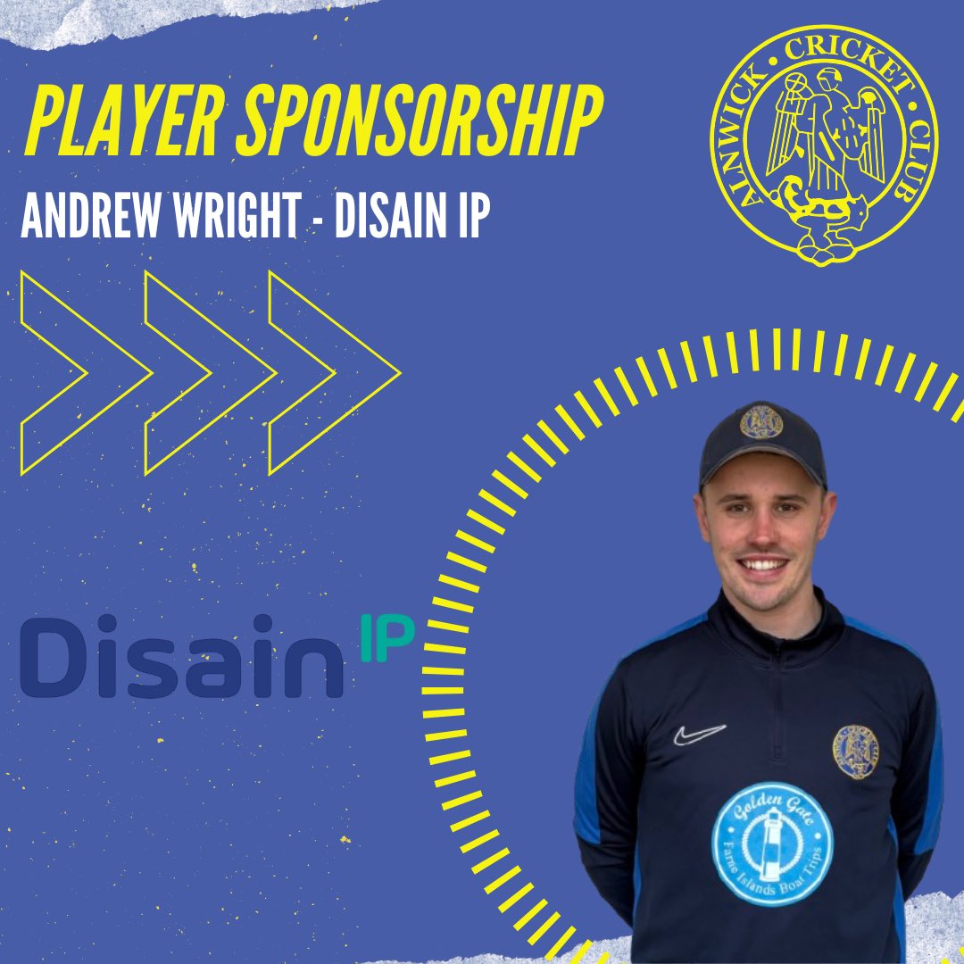AlnwickCC's tweet photo. Sponsorship Signed ✍️
We are delighted to announce that Andrew Wright will be sponsored by Disain IP for the 2025 season! 

https://t.co/XmTbIITjBe                                                                              eugenia@disainip.eu

#ACC #UTW 🔵🟡🏏 https://t.co/wwMaHlXyvx