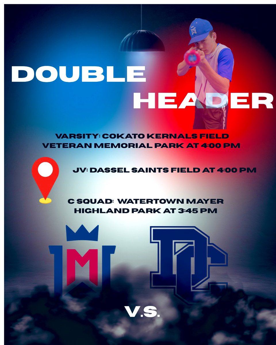 Game Day! 
V: @ Cokato (Yes you read that correctly)
JV: @ Dassel Saints Field 
C: Home (Highland)