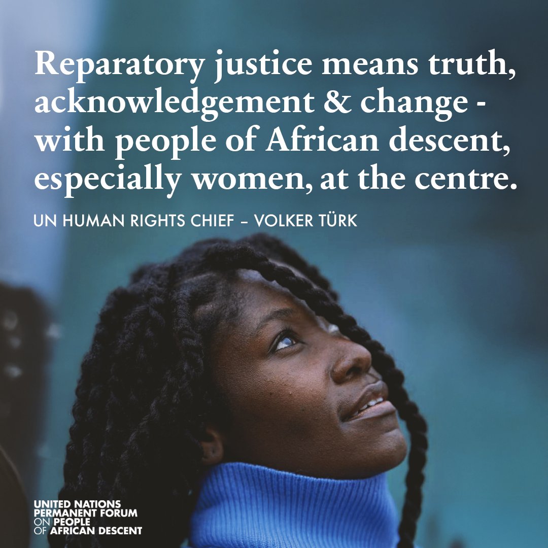 Global Goals (@globalgoalsun) on Twitter photo Today is the last day of the Fourth session of the Permanent Forum on People of African Descent.
Don’t miss it!
Quote: <a href="/UNHumanRights/">UN Human Rights</a> chief @Volker_Turk
More here: ohchr.org/en/events/sess… Today is the last day of the Fourth session of the Permanent Forum on People of African Descent.
Don’t miss it!
Quote: <a href="/UNHumanRights/">UN Human Rights</a> chief @Volker_Turk
More here: ohchr.org/en/events/sess…