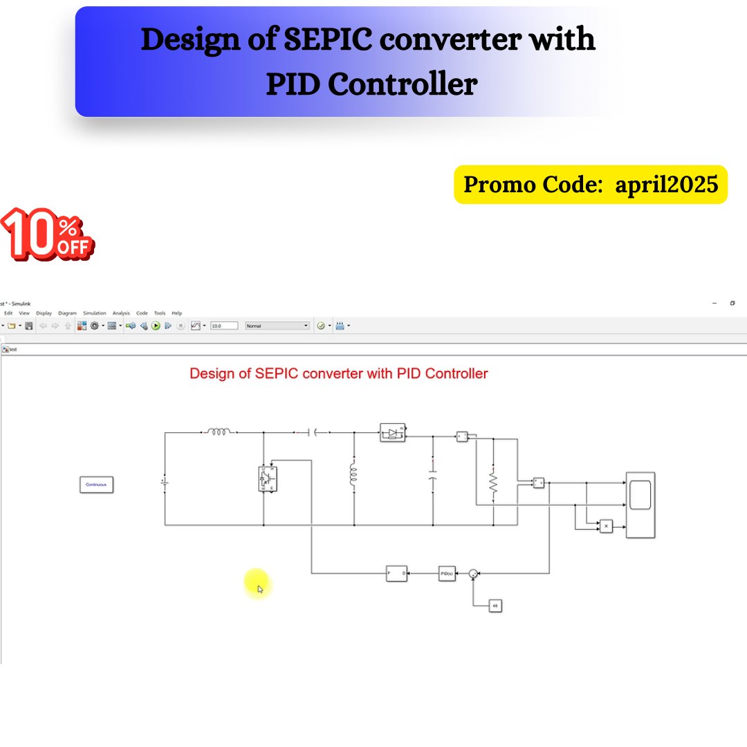 Lms_Solution's tweet image. Design of SEPIC converter with PID Controller
MATLAB Model: zurl.co/NWA55
#SEPICConverter #PIDController #PowerElectronics #MATLAB #Simulink #DCConverter #RenewableEnergy #VoltageRegulation #EnergyEfficiency #ControlSystems