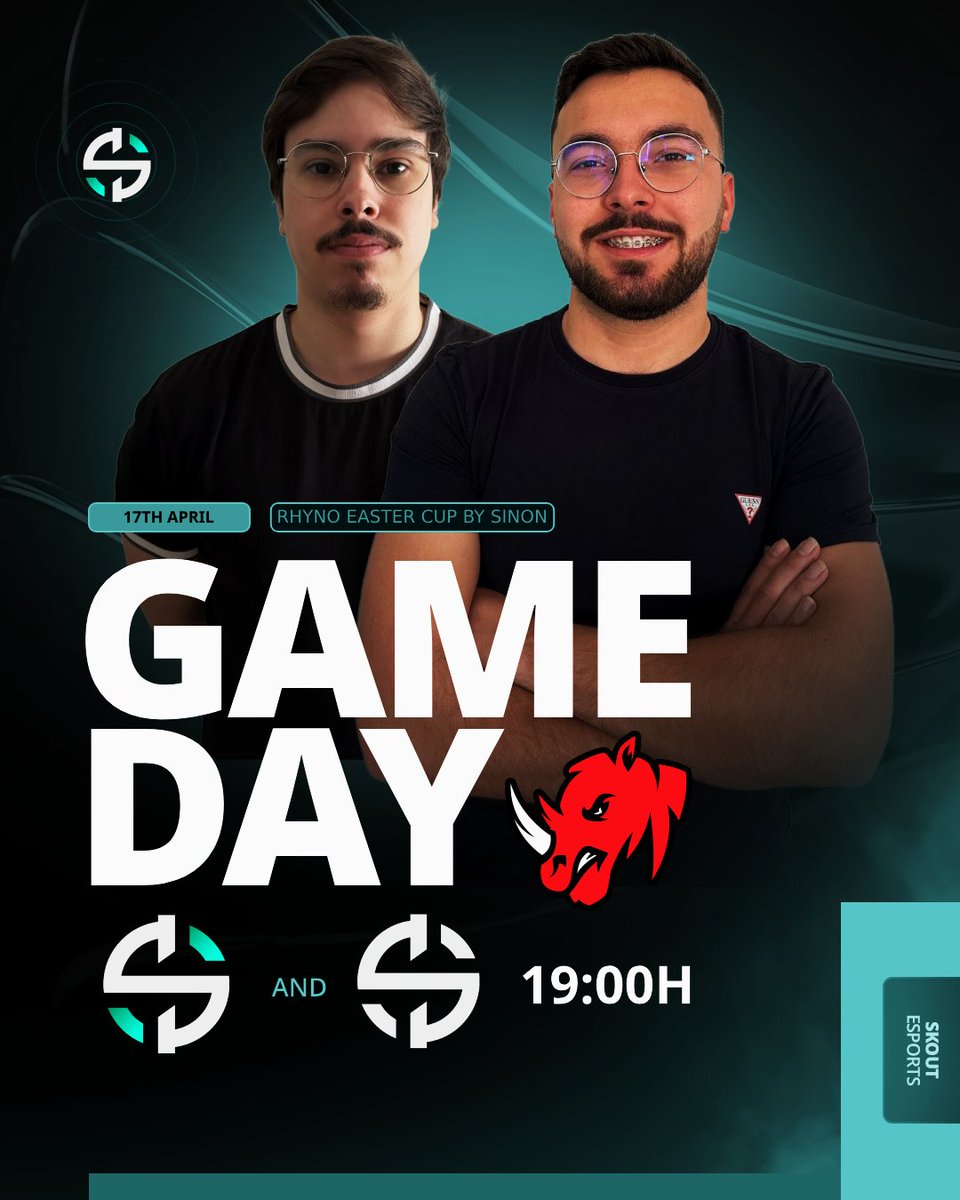 📣 RHYNO EASTER CUP BY <a href="/sinon__cs/">Sínon</a> 

A nossa equipa Skout Esports e a divisão Skout Talent vão participar hoje na RHYNO EASTER CUP, a partir das 19:00! 🐣🔥

Acompanha a nossa jornada e fica atento — os resultados das partidas serão atualizados abaixo! 👇