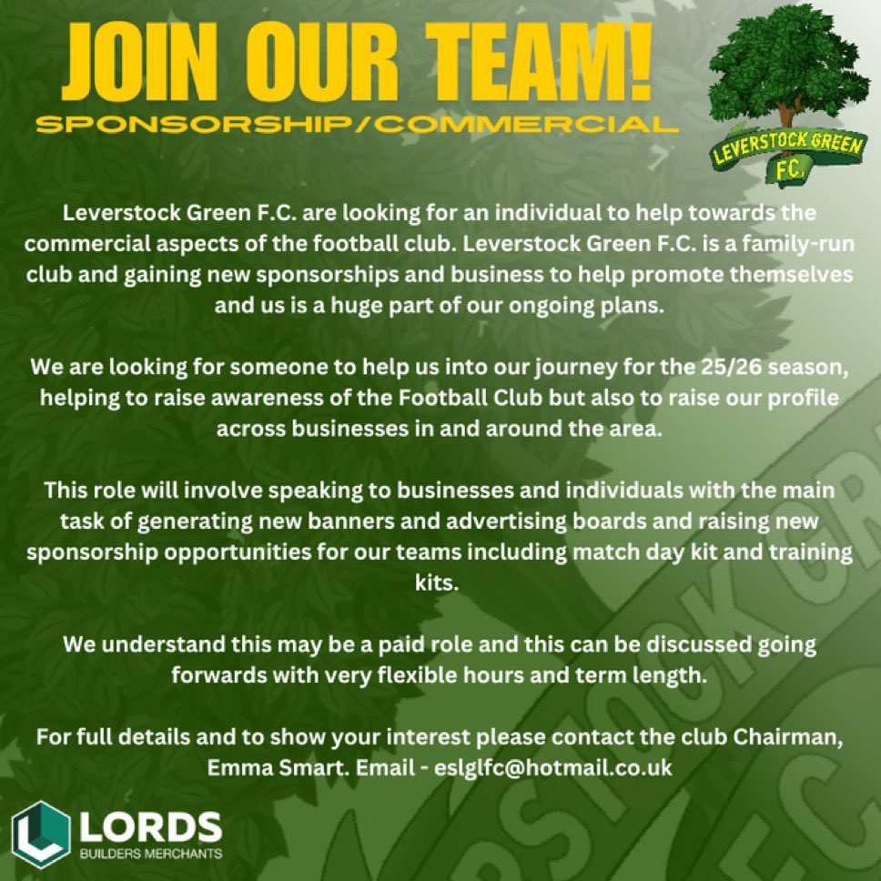 Come and join our Leverstock Green family 💚⚽️🌳