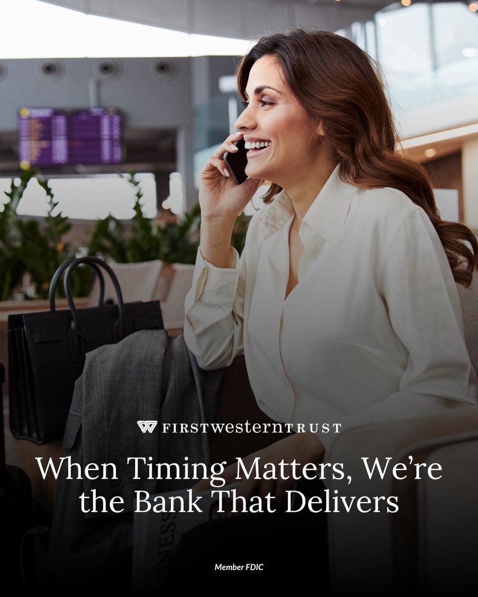 MyFirstWestern's tweet image. When time matters, you need a bank that acts fast. At First Western Trust, we cut through delays and red tape, delivering responsive service and flexible solutions—without the runaround.

Discover how we can help you: hubs.la/Q03g1fcb0

#TimelyBanking #ResponsiveService