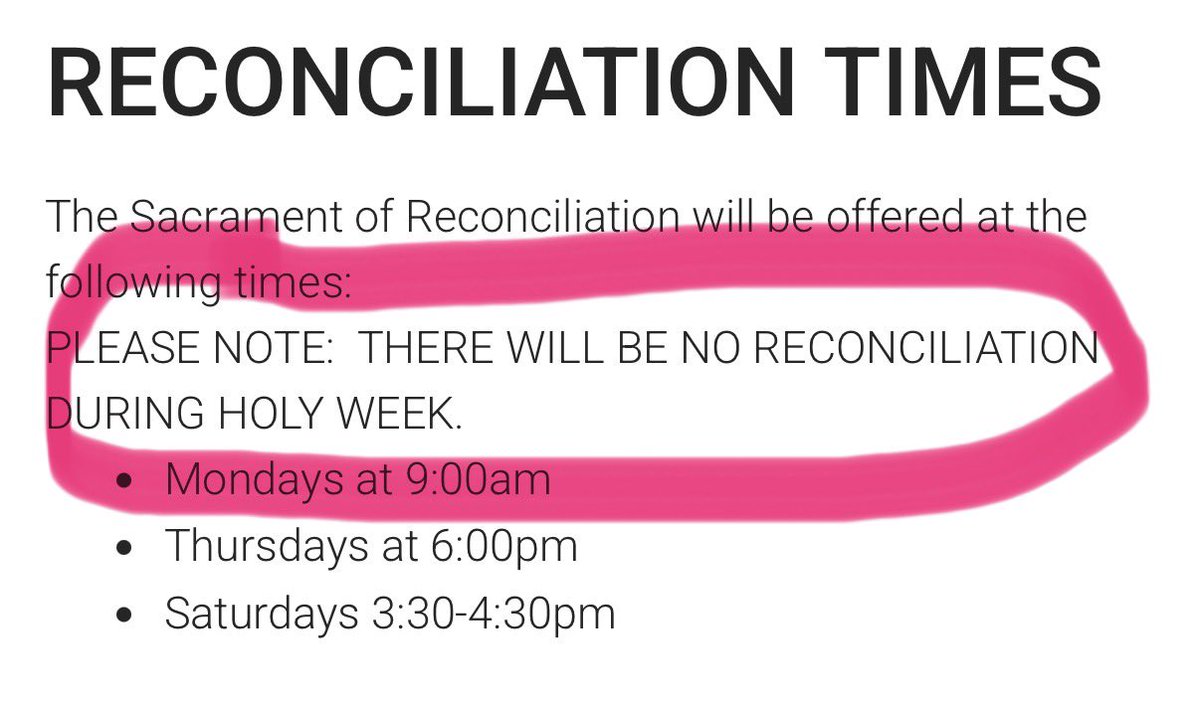 Why do Catholic parishes cancel hearing confessions during Holy Week? That’s just crazy.