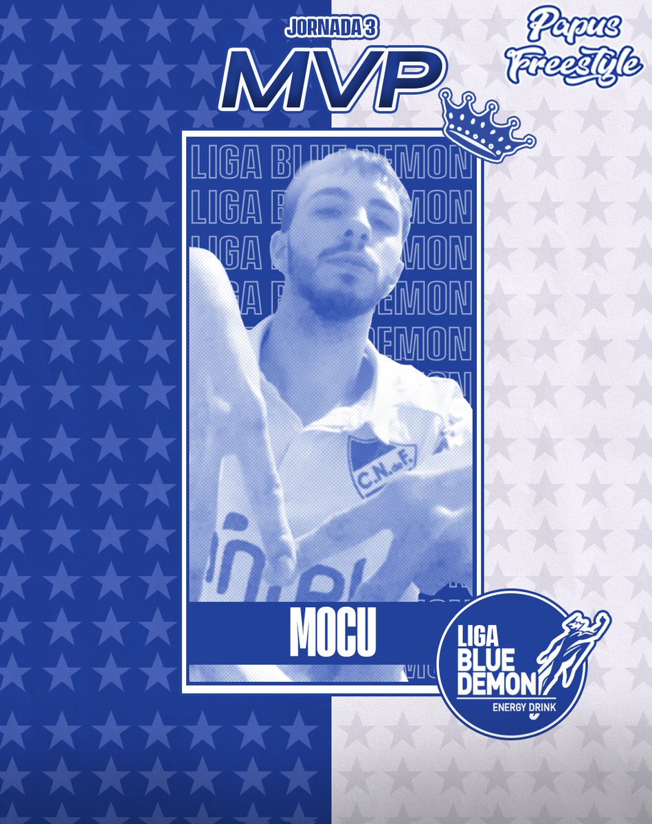 𝐌𝐕𝐏 𝐃𝐄 𝐋𝐀 𝐉𝐎𝐑𝐍𝐀𝐃𝐀 👑

Tras la jornada, abrimos esta sección donde desde la organización elegimos a aquel que tuvo la mejor actuación del día

Felicidades a <a href="/DMocu13/">diegote</a>, quien, tras su batalla con Calux nos dio una de las mejores performances de la liga

#LigaBlueDemon
