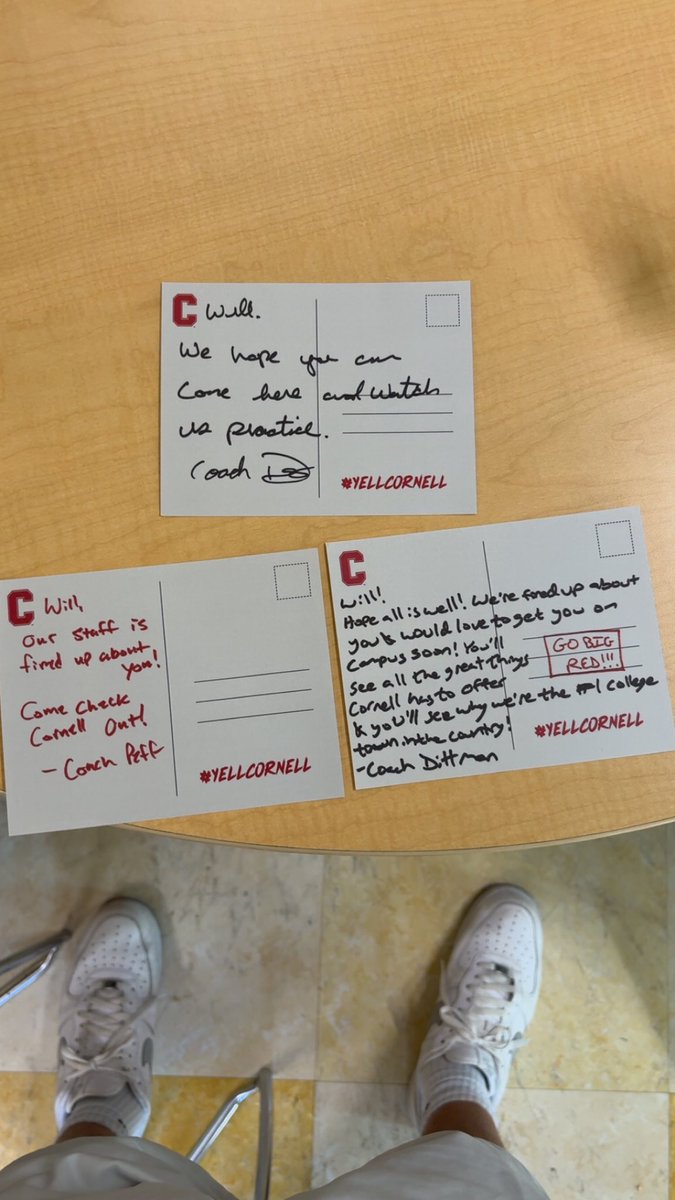 Thank you so much <a href="/BigRed_Football/">Cornell Football</a> for the letters‼️🔴 <a href="/DanSwanstrom/">Dan Swanstrom</a> <a href="/coach_dees/">CoachAD</a> <a href="/CoachJDittman58/">Jeff Dittman</a> <a href="/CoachPeff/">Alex Peffley</a> <a href="/Coach_Willey_FB/">Mike Willey</a>