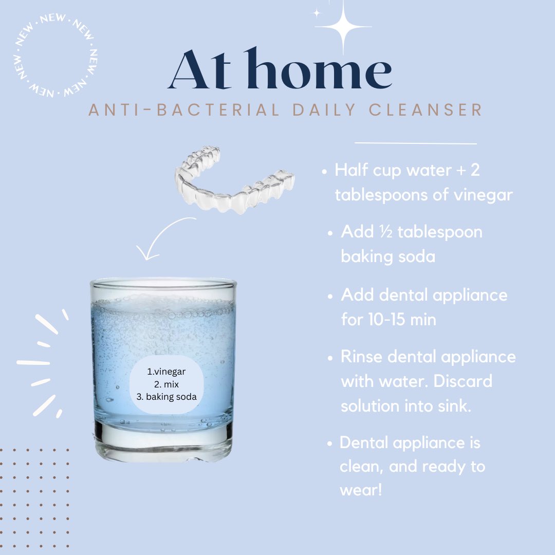 AdinaDemianDMD's tweet image. 🫧 Clean your dental appliance for a fresh and confident smile with anti-bacterial cleaners! 

Efferent and Polident can be used for:

✨Retainers
✨Clear aligners
✨Night guards
✨Sports guards
✨Partials
✨Dentures
✨ and other dental appliances! 

#useasdirected #springclean
