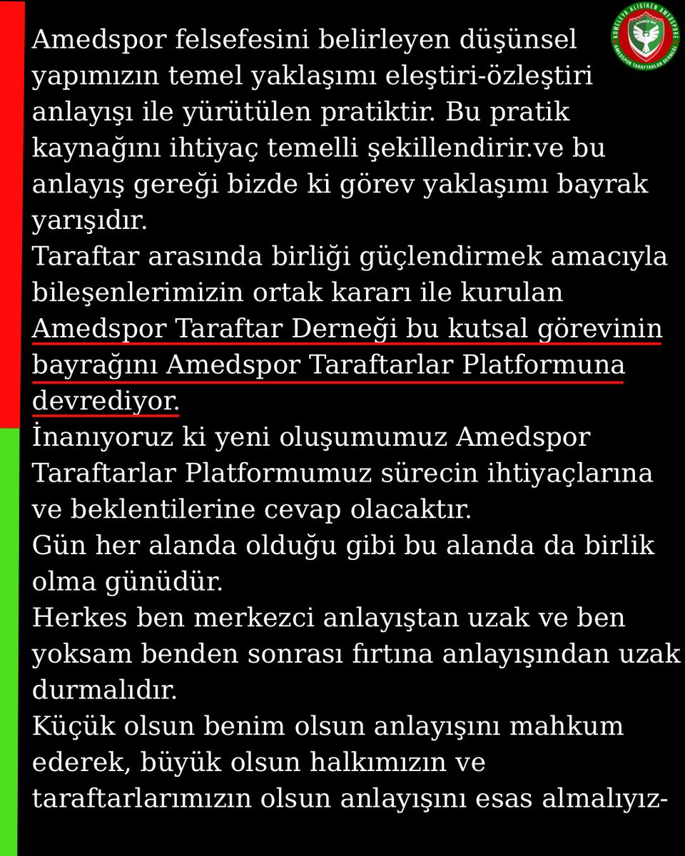 amedspordernek's tweet photo. Saygıdeğer Amedspor Kamuoyuna ! https://t.co/B16pmf85z7