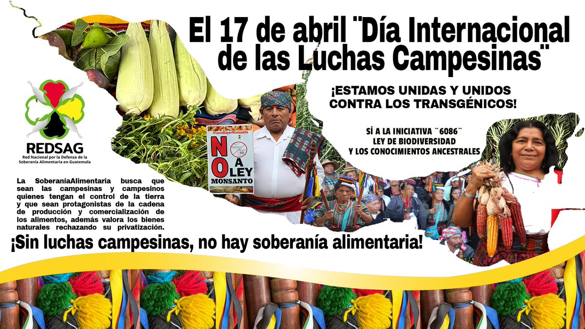 ¡Sin Luchas Campesinas, no hay Soberanía Alimentaria!
#DiaInternacionaldelaLuchaCampesina