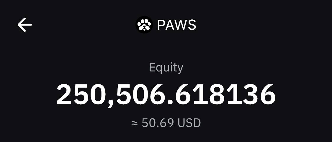 I’m not selling my $PAWS bags — saving them for the kids.

When PAWS hits $1 — they’ll understand 👀😂

Dad’s not dumb, dad’s an investor 😜