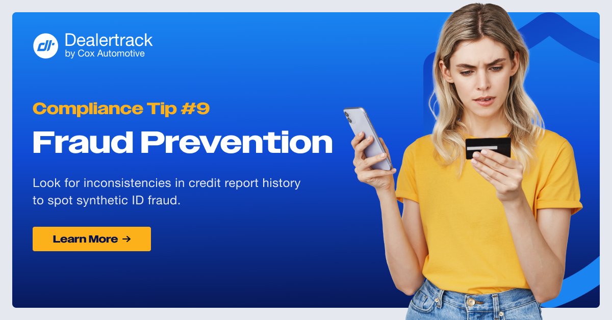 Stay alert for things that don’t add up and use fraud alert and advanced ID verification solutions to help protect your dealership against fraud. Schedule a consultation with a compliance expert to learn more: cox.auto/uidd7